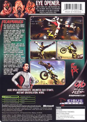 Freestyle Metal X (USA) box cover back